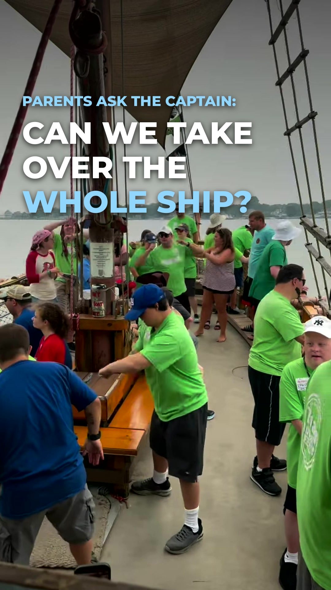 Parents Ask the Captain: Can we take over the whole ship? A private group aboard the Sea Gypsy II pirate ship at Waterfront Marina in Brick, NJ